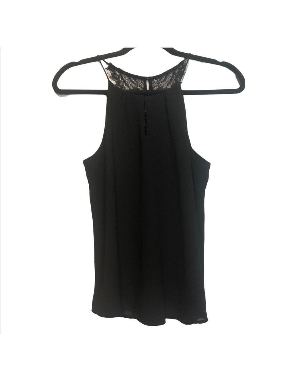 NAKED Zebra Keyhole Front Lace Back High Neck Spaghetti Strap Tank, Size S